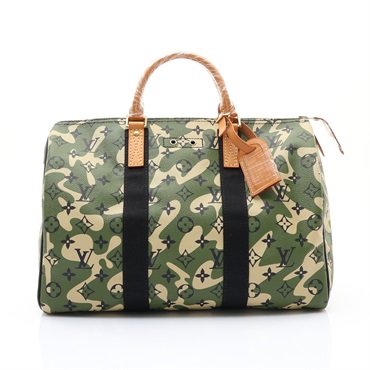 LOUIS VUITTON LV 路易威登 Monogramouflage Speedy 35 手提包 迷彩綠 帆布 M95773