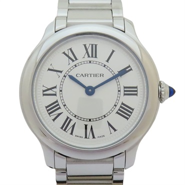 Ronde Must de Cartier 白色錶盤 精鋼 石英腕錶 WSRN0033