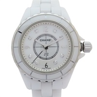 白色 陶瓷 J12 8P鑽石 珍珠母貝錶盤 石英 腕錶