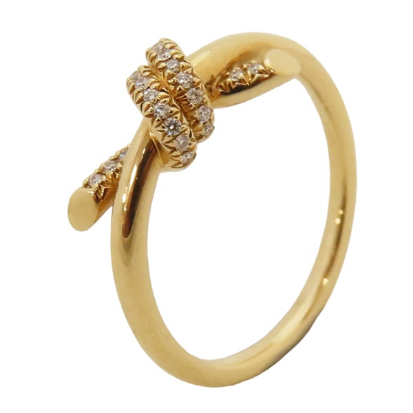 Tiffany Knot 18黃K 鑲鑽石 戒指