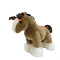 棕色 毛絨 Hermy plush horse 緞帶 中型 小馬 玩具