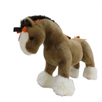 棕色 毛絨 Hermy plush horse 緞帶 大型 馬 玩具