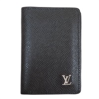 黑色 Taiga牛皮 Pocket organizer 袋裝萬用錢包 名片夾 M30283