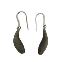 灰色 天然石  Earrings with stones 水滴型 垂墜耳環