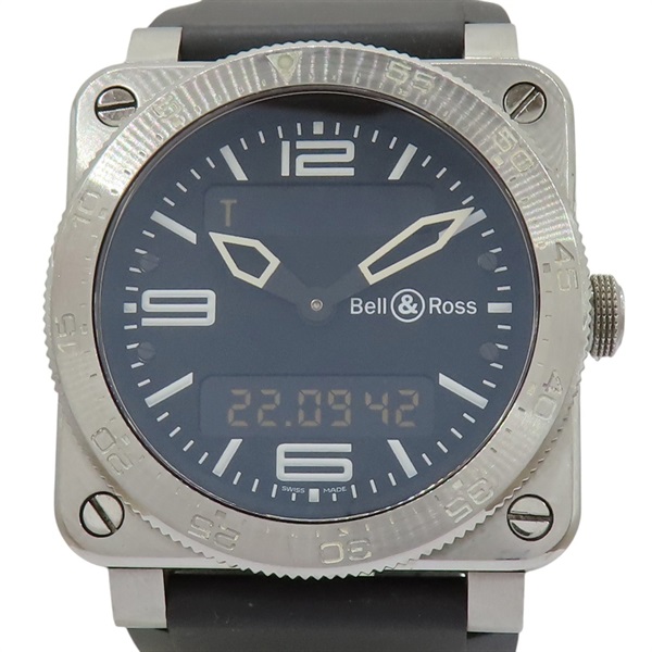 Bell & Ross 柏萊仕 黑色錶盤 橡膠 腕錶 BR03-88-S-00943