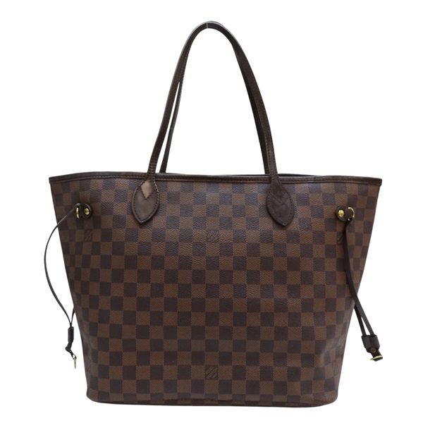 棕色 棋盤格帆布 NEVERFULL MM 托特包 N51105