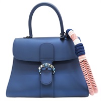 DELVAUX 藍色 牛皮 Brillant PM 兩用包