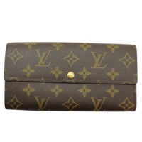 棕色 原花帆布 Pochette Monogram 扣式長夾 M61734