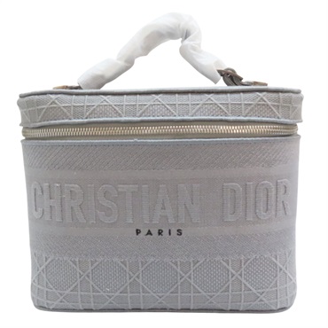 【再降價】灰色 緹花帆布 TRAVEL 化妝包【Dior 迪奧】