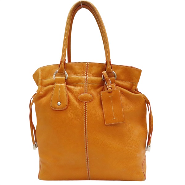 TOD'S 橘色 牛皮 肩背包