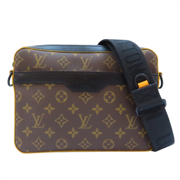 【再降價】棕色 原花 Macassar帆布 TRIO 郵差包 M46694【LOUIS VUITTON LV 路易威登】 M46694