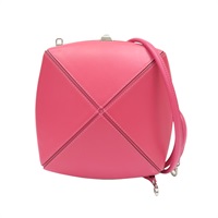 【再降價】粉色 牛皮 Clou Medor 肩背包 銀扣 Z刻【HERMES 愛馬仕】