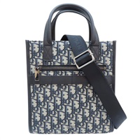 藍色 Dior Oblique 緹花 帆布 Safari North South 托特包 兩用包 1ESP0311YKY