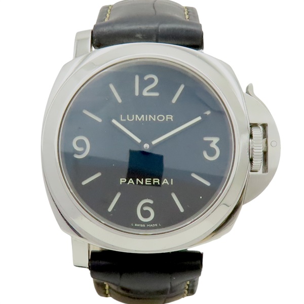 【再降價】【激安價】黑色錶盤 皮帶 Luminor Base 腕錶【PANERAI 沛納海】 PAM00112