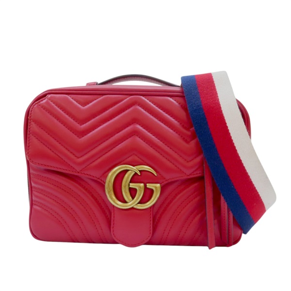 【再降價】紅色 牛皮 GG Marmont 兩用包【GUCCI 古馳】