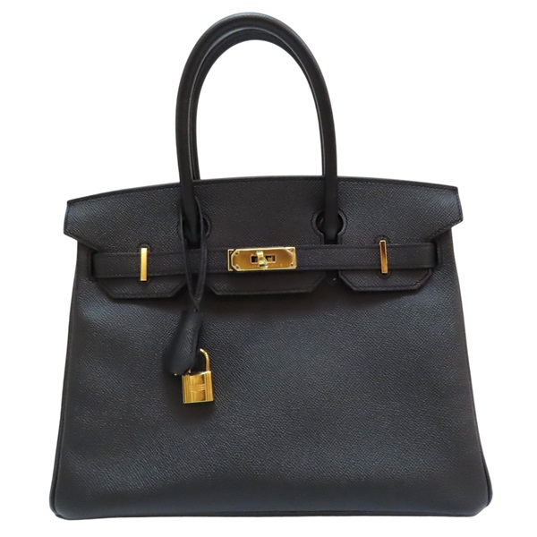 黑色 Epsom牛皮 Birkin30 柏金包 手提包 A刻 銀扣 (染色)