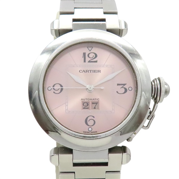 Cartier 香檳粉 錶盤 不鏽鋼 Pasha C 腕錶 W31058M7