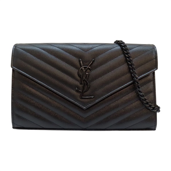 【再降價】黑色 牛皮 Cassandre 鍊帶 肩背包【SAINT LAURENT YSL 聖羅蘭】