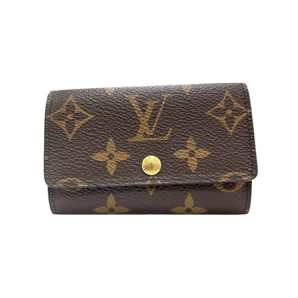 棕色 原花 PVC帆布 鑰匙包 M62630