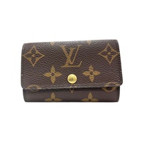 棕色 原花 PVC帆布 鑰匙包 M62630