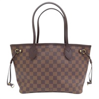 棕色 棋盤格帆布 NEVERFULL MM 托特包 肩背包 N40600