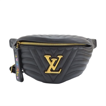 【再降價】黑色 牛皮 New Wave 腰包 胸包【LOUIS VUITTON LV 路易威登】 M53750