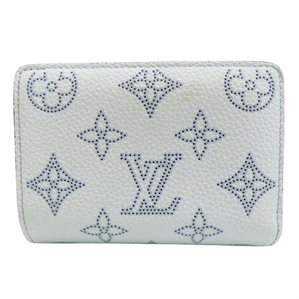 藍色 Mahina牛皮 雙折 Clea 扣式短夾 M83502