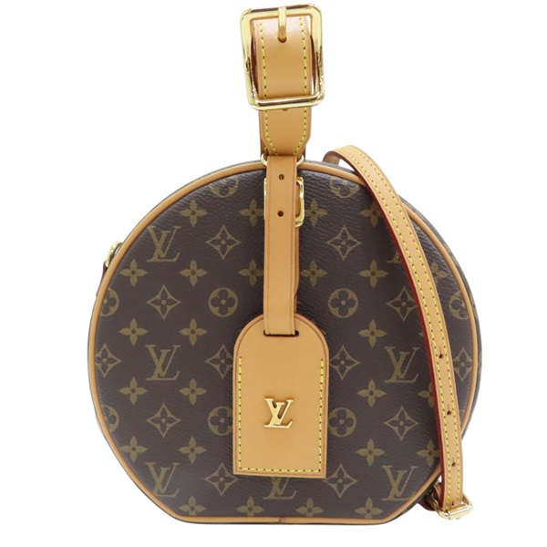 【再降價】棕色 原花 PVC塗層帆布 Petite Boite Chapeau 两用包【LOUIS VUITTON LV 路易威登】 M43514