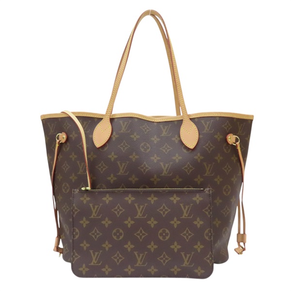 棕色 原花 PVC帆布 Neverfull MM 托特包 肩背包 M40995