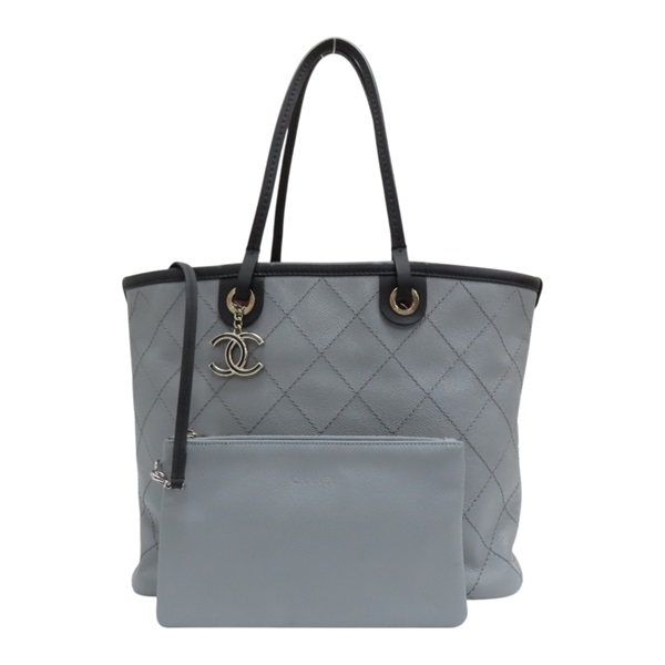 【再降價】灰色 牛皮 托特包 肩背包 無卡【CHANEL 香奈兒】