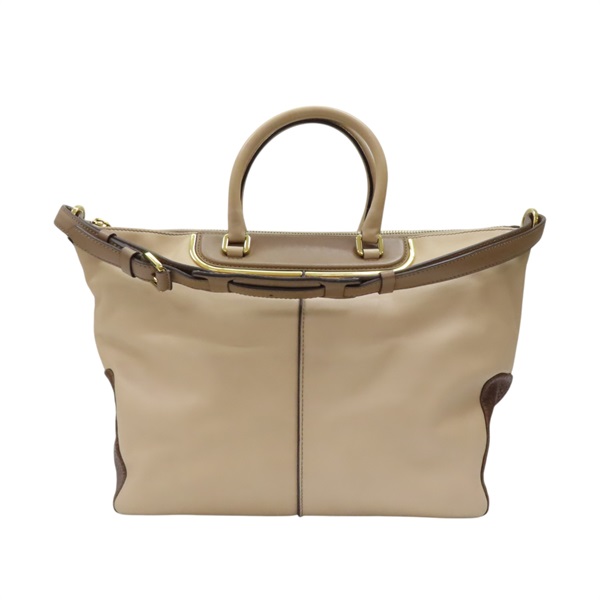 粉色 棕色 牛皮 兩用包【TOD'S 托德斯】