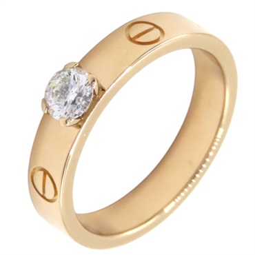 18K黃金 0.23ct 鑽石 LOVE 單鑽 戒指 50