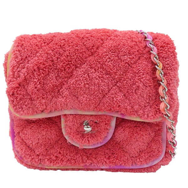 【再降價】粉色 毛巾布 COCO 肩背包【CHANEL 香奈兒】