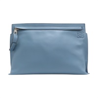 藍色 皮革 T Pouch 手拿包