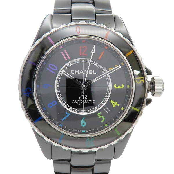 【再降價】黑色錶盤 陶瓷 彩色刻度 不鏽鋼 J12 腕錶【CHANEL 香奈兒】 H7122