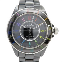 【再降價】黑色錶盤 陶瓷 彩色刻度 不鏽鋼 J12 腕錶【CHANEL 香奈兒】 H7122