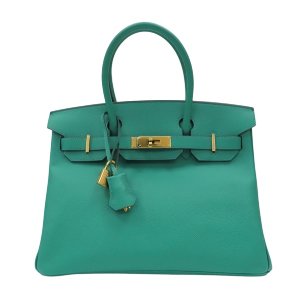 綠色 Epsom皮革 Birkin 30 柏金包 手提包 Z刻 金扣