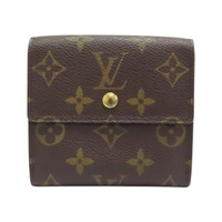 棕色 原花 帆布 三折 短夾 M61652