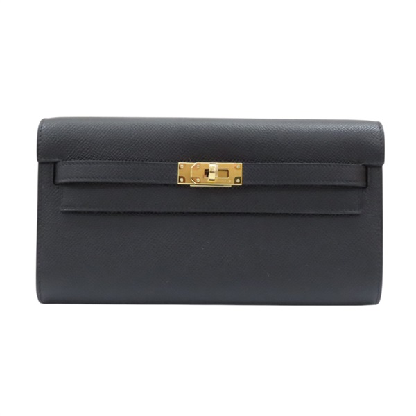 黑色 Epsom牛革 Kelly To Go 肩背包 B刻 金扣