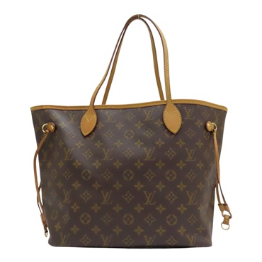 棕色 原花 帆布 NEVERFULL MM 托特包 肩背包 M40156