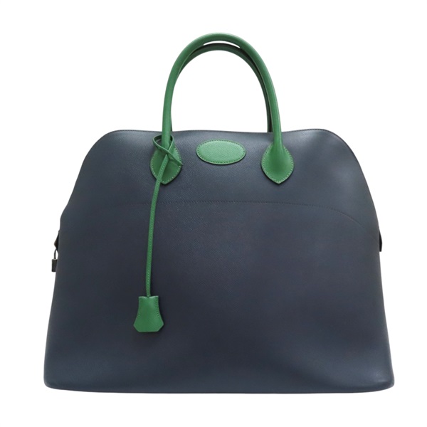 【再降價】綠/藍色 Epsom皮革 Bolide 45 柏莉包 手提包【HERMES 愛馬仕】 口A