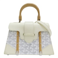 【再降價】白色 皮革 Saigon Souple Mini 兩用包【GOYARD 高雅德】