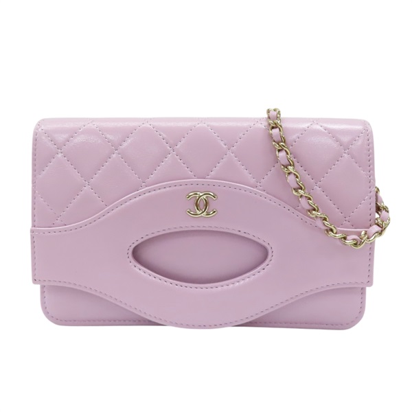 【再降價】紫色 菱格紋 亮面羊皮 31 WOC 鍊帶肩背包【CHANEL 香奈兒】 AP2703