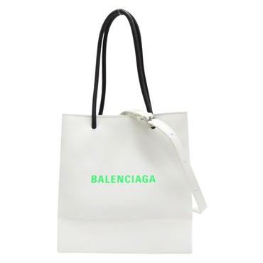 白色 牛皮 North South Shopping Tote 兩用包 597858