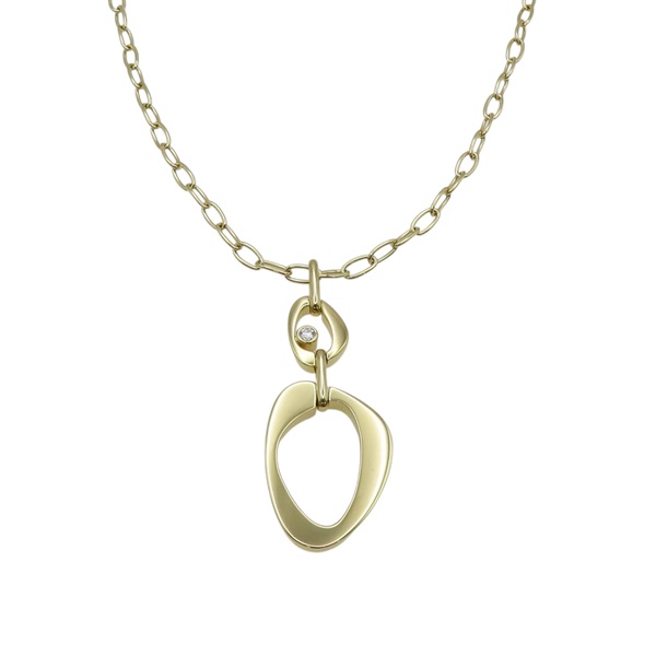 18K黃金 單鑽 項鍊【Georg Jensen 喬治傑生】