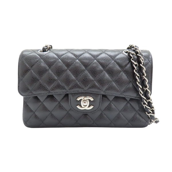 【再降價】黑色 荔枝紋牛皮 COCO 23 鍊帶肩背包【CHANEL 香奈兒】 A01113