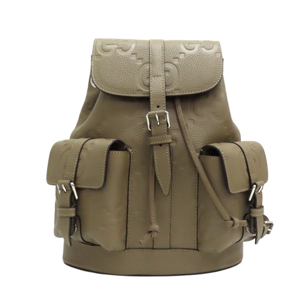 綠色 Jumbo GG壓紋 牛皮 後背包 739503