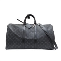 黑色 原花帆布 Keepall Bandouliere 55 手提行李袋 M40605