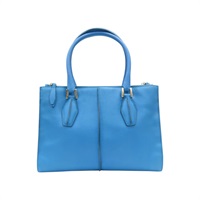 藍色 皮革 托特包 手提包