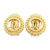 金色 鍍金 夾式耳環【Dior 迪奧 】